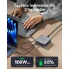 Rocoren USB-C GaN įkroviklis 270 W, 6 lizdų, 4 x USB-C, 2 x USB-A, PD 100 W, QC4.0, PPS, juodas