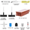 Romon bekamerių padangų remonto rinkinys 48 dalių su slėgio matuokliu Kit de Réparation de Pneu-01