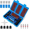 Romon bekamerių padangų remonto rinkinys 48 dalių su slėgio matuokliu Kit de Réparation de Pneu-01