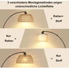 Rottogoon rataninis pastatomas šviestuvas su LED lempute, 9 W, reguliuojamo ryškumo STR-FP116