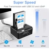 RSHTECH dviejų diskų SATA HDD ir SSD dokavimo stotelė USB 3.0 su klonavimu DE-RSH-DS02