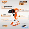 RURIS akumuliatorinis smūginis gręžtuvas RMX1360, 60 Nm, 20 V, bešepetėlis