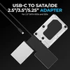 SABRENT USB-C adapteris SATA ir IDE diskams 2,5–5,25 col., iki 10 TB, USB-DS12