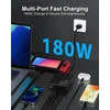 Sanicata 180 W 6 prievadų GaN USB-C ir USB-A įkrovimo stotelė, i19-180W