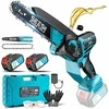 Seesii M8 akumuliatorinis mini grandininis pjūklas 1000 W, 6" ir 8" juostos, 2x 4,0 Ah