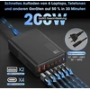 Sefitopher GaN III USB-C 6 prievadų įkroviklis, 200 W, PD, Quick Charge stotelė