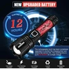 Shadowhawk LED žibintuvėlis 500000 lm, USB įkraunamas, atsparus vandeniui, su holsteriu, XHP70.2, 5 režimų, DE-FR-S1476