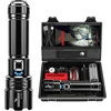 Shadowhawk LED žibintuvėlis 500000 lm, USB įkraunamas, atsparus vandeniui, su holsteriu, XHP70.2, 5 režimų, DE-FR-S1476