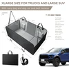 SHARLOVY vandeniui atsparus automobilio galinės sėdynės uždangalas šunims, 178 x 151 cm, sustiprintu dugnu, pilkas, hamakas sunkvežimiams ir universalams