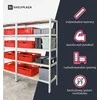 shelfplaza metalinė lentyna 200 x 110 x 30 cm, 6 lentynos, 145 kg vienos lentynos apkrova, cinkuota