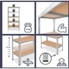shelfplaza metalinė lentyna 200 x 110 x 30 cm, 6 lentynos, 145 kg vienos lentynos apkrova, cinkuota