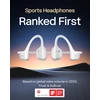Shokz sportinės ausinės OpenRun Pro 2 su kaulų laidumo technologija, Bluetooth 5.3, mikrofonu ir IP55