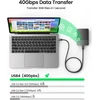 Silkland USB4 USB-C laidas Thunderbolt 4, 3 m, 40 Gbps, 240 W PD 3.1, S3617