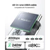 Silkland USB4 USB-C laidas Thunderbolt 4, 3 m, 40 Gbps, 240 W PD 3.1, S3617