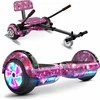 SISIGAD elektrinė riedlentė su GoKart priedu ir LED, 6,5 colių, vaikams