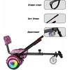 SISIGAD elektrinė riedlentė su GoKart priedu ir LED, 6,5 colių, vaikams