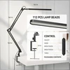 SKYLEO LED stalinė lempa 12 W su spaustuku, reguliuojama svirtimi ir USB maitinimu A018