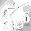 SKYLEO LED stalinė lempa su pagrindu ir spaustuku, 3 režimai, 10 ryškumo lygių, Blanc Base et Clip