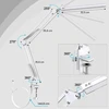 SKYLEO LED stalinė lempa su pagrindu ir spaustuku, 3 režimai, 10 ryškumo lygių, Blanc Base et Clip
