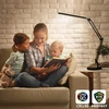 SKYLEO LED stalinė lempa su pagrindu ir spaustuku, 3 režimai, Noir Base et Clip