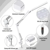 SKYLEO LED stalinė lempa su spaustuku, 10 W, 3 šviesos režimai, Blanc Clip