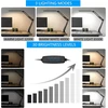 SKYLEO LED stalinė lempa su spaustuku, 12 W, 3 šviesos režimai, juoda, Noir Clip