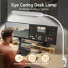 SKYLEO LED stalinė lempa su spaustuku, 12 W, 1300 lm, USB, balta, A020