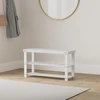 SMIBUY batų lentyna iš bambuko, 3 lygių, balta, 86 x 28.5 x 45.5 cm, SBSRW90