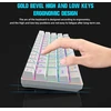Snpurdiri 60% laidinė mechaninė žaidimų klaviatūra, 61 klavišas, RGB apšvietimas, mėlynieji jungikliai, balta, CE-NIB-135