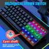 Snpurdiri mechaninė žaidimų klaviatūra, 60%, RGB, 61 klavišas, mėlynas jungiklis, laidinė, juoda