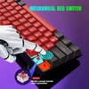 Snpurdiri mechaninė žaidimų klaviatūra 60% kompaktiška, raudoni mechaniniai jungikliai, RGB apšvietimas, USB-C, V900