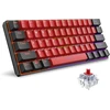 Snpurdiri mechaninė žaidimų klaviatūra 60% kompaktiška, raudoni mechaniniai jungikliai, RGB apšvietimas, USB-C, V900