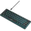 Snpurdiri mechaninė žaidimų klaviatūra 60 proc. su LED apšvietimu, USB-C jungtis, 61 klavišo mini QWERTY, juoda, raudoni jungikliai