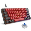 Snpurdiri mechaninė žaidimų klaviatūra, 60%, 61 mygtukas, RGB apšvietimas, USB-C jungtis, mėlynas perjungiklis