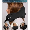 SNUGL kelioninė kaklo pagalvė su memory putomis, ergonomiška, skalbiama, juoda, SNU-TRA-PIL-V01