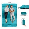 Sofa ERWEY dvivietis savaime prisipučiantis turistinis kilimėlis, 200 × 135 cm, itin lengvas, su pagalvėmis, žydros spalvos