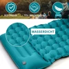Sofa ERWEY pripučiamas kempingo kilimėlis, 200x70 cm, 10 cm storio, su pompa ir pagalve, mėlyna