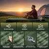 Sofa Hioutdoor pripučiamas turistinis kilimėlis 200x80x14 cm su integruota pėdų pompa, žalia