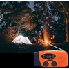 SOLARBABY nešiojamas avarinis radijas su rankenėlė, saulės įkrovimu, 2000 mAh akumuliatoriumi, LED žibintuvėliu