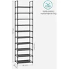 SONGMICS 10 lygių batų lentyna su metaliniu rėmu 28 x 45 x 173 cm LSH010B02