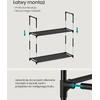 SONGMICS 10 lygių siaura batų lentyna 28 x 83 x 173 cm, juoda, LSH110BH01