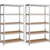 SONGMICS 5 lygių metalinės sandėliavimo lentynos, 2 vnt., 120 x 60 x 200 cm GLR060E02