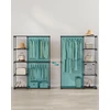 Songmics Atvira drabužių spinta su drabužių lentynomis 43 x 124 x 182 cm juoda