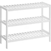 SONGMICS bambukinė 3 lygių batų lentyna 70 x 26 x 55 cm, balta LBS13W