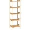 SONGMICS bambukinė pastatoma lentyna su 5 reguliuojamomis lentynomis 45 x 31.5 x 142 cm BCB075N01