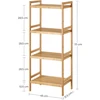 SONGMICS bambukinė pastatoma lentyna su 4 reguliuojamomis lentynomis BCB074N01