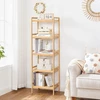 SONGMICS bambukinė pastatoma lentyna su 5 reguliuojamomis lentynomis 45 x 31.5 x 142 cm BCB075N01