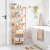 SONGMICS bambukinė pastatoma lentyna su 5 reguliuojamomis lentynomis 45 x 31.5 x 142 cm BCB075N01
