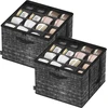 SONGMICS batų dėžių rinkinys, 2 vnt., kiekviena iki 16 porų, permatoma PVC danga, 42x42x31,7 cm, juoda