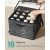 SONGMICS batų dėžių rinkinys, 2 vnt., kiekviena iki 16 porų, permatoma PVC danga, 42x42x31,7 cm, juoda